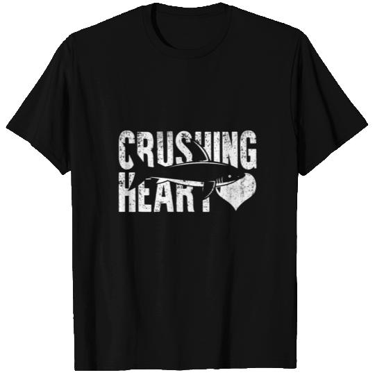 Crushing Hearts T Shirts Kids Valentine's Day Shark