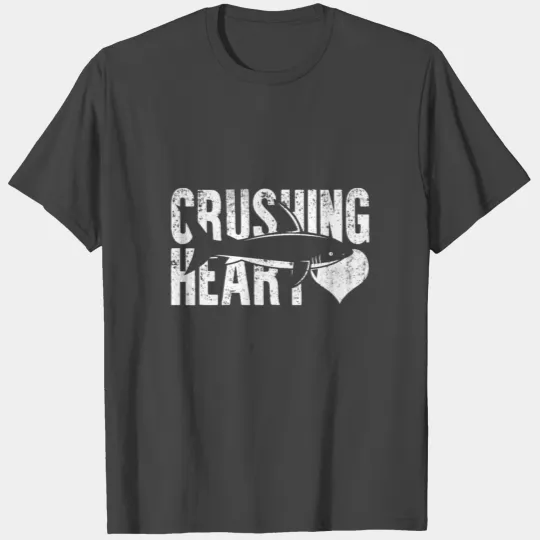 Crushing Hearts T Shirts Kids Valentine's Day Shark