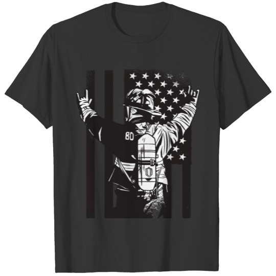 Firefighter Fireman Hero American Patriot Cool T-shirt