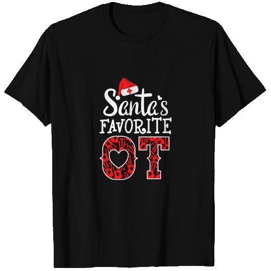 Santa's Favorite OT Occupational Therapy crew OT T Shirts