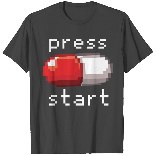 Retro 8 bit Red Pill Gaming design T Shirts