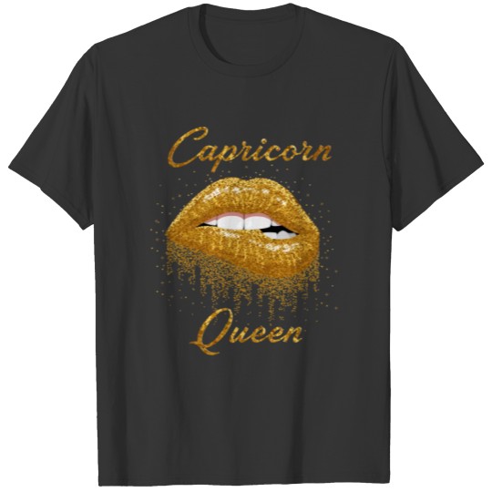 Lips Biting Kiss Black Girl Magic Gift Queen Melan T-shirt