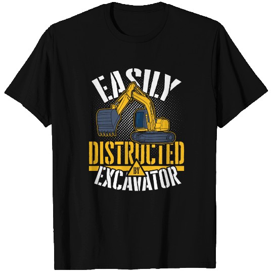 Excavator Construction Work Road Construction T Shirts