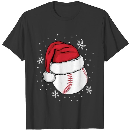 Christmas Baseball Xmas Santa Sports Lover Gift T Shirts