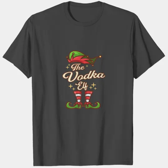 The VODKA Elf Family Group Matching PJ Christmas T Shirts