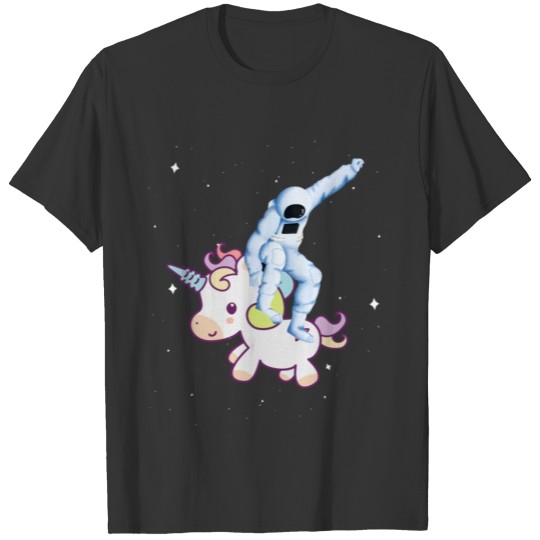 Unicorn in Space - Astronaut Riding A Unicorn T-shirt
