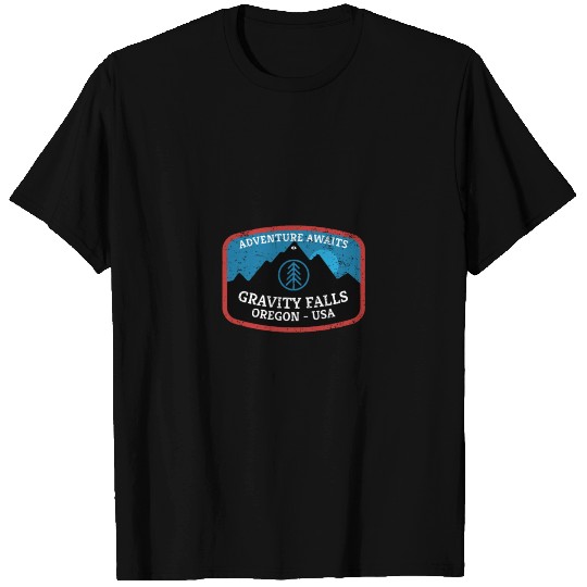 Mountain Gravity Oregon Usa Adventure Awaits Falls T Shirts