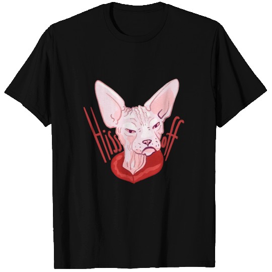 Hiss off - angry sphynx cat T Shirts