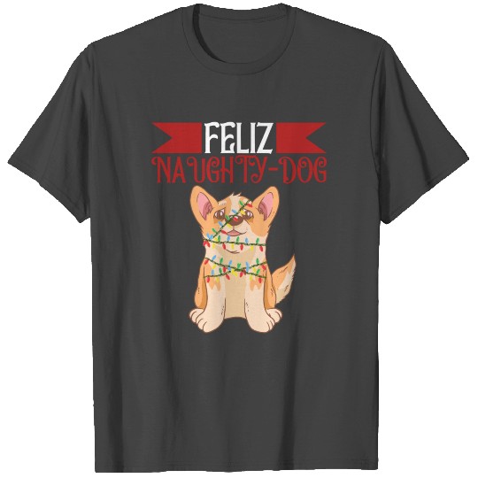 Merry Christmas Corgi Lights Season Holiday Dogs T Shirts