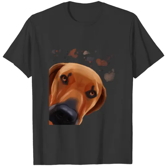 Curious Rhodesian Ridgeback Dog T Shirts