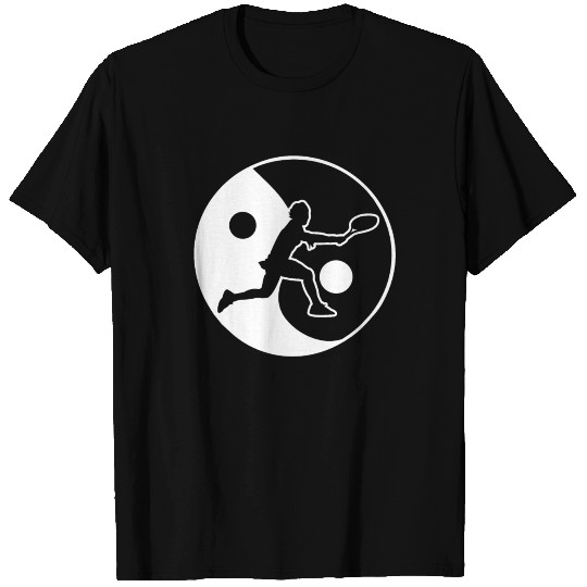 Tennis Backspin Ying Yang Balance T Shirts