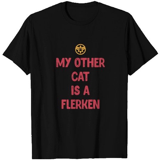 Captain Marvel My Other Cat Is A Flerken Bold Logo T Shirts