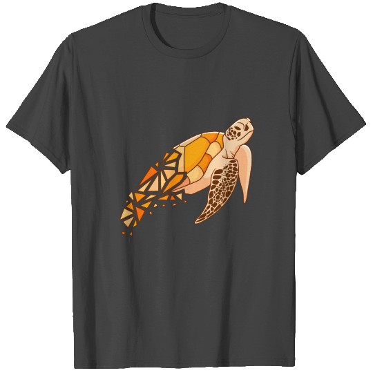 Sea Turtle Polygon Scuba Diver Gift T Shirts