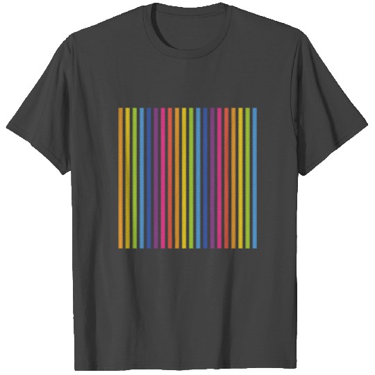 Rainbow Striped pattern Design T Shirts