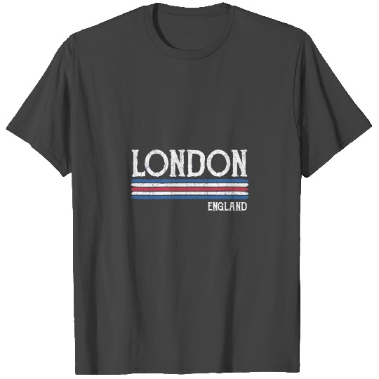 Vintage London British Flag Colors England T Shirts