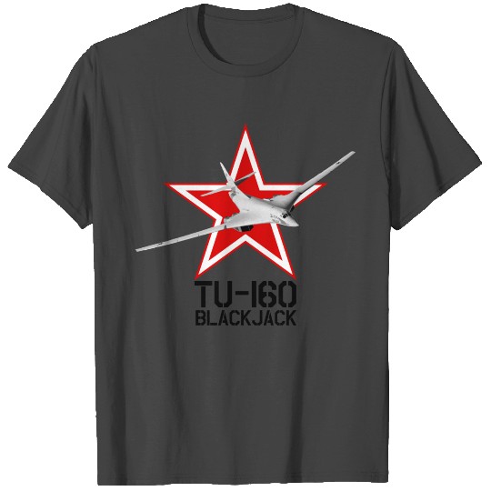 Tu-160 Blackjack with Red Star T Shirts