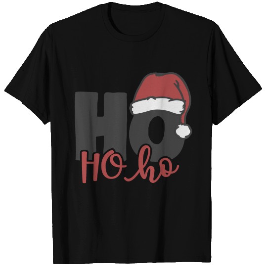 Ho ho ho with santa hat T Shirts