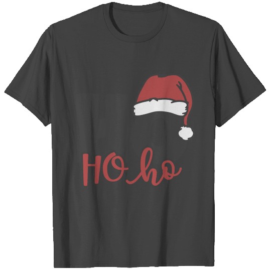 Ho ho ho with santa hat T Shirts