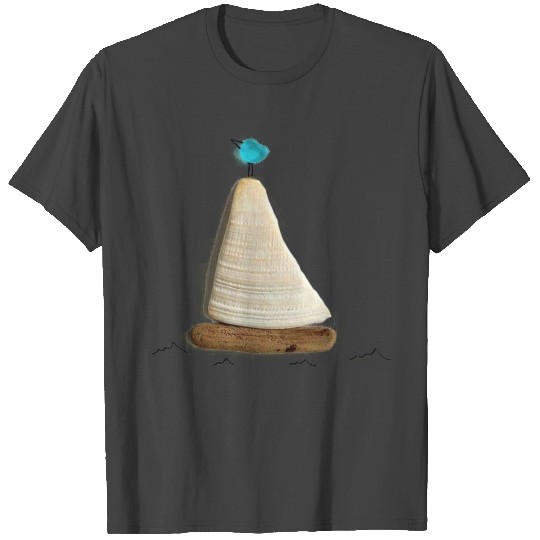 Ocean Beach Seagull Pebble Art T Shirts