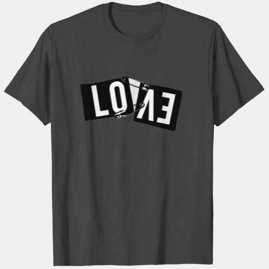 love slogan on ripped paper T Shirts