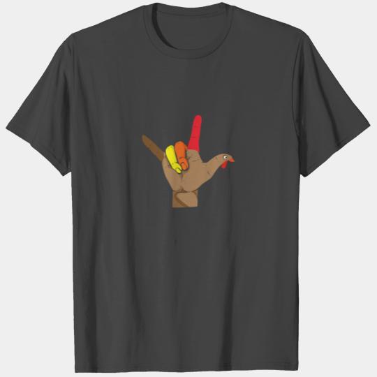 Funny Turkey Hand Happy Thanksgiving Retro Family T Shirts