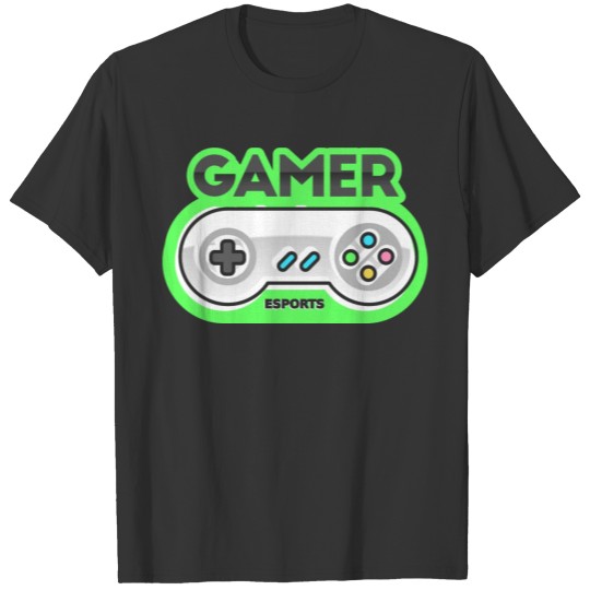 Gaming logo great gamer design T-shirt