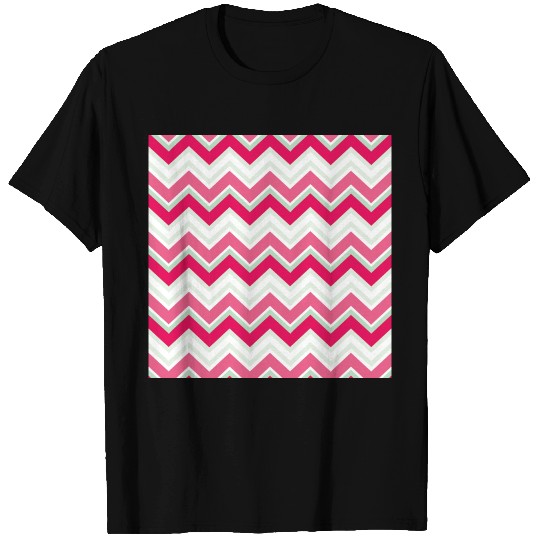 Pink Chevron Pattern T Shirts