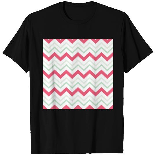 Pink Chevron Pattern T Shirts