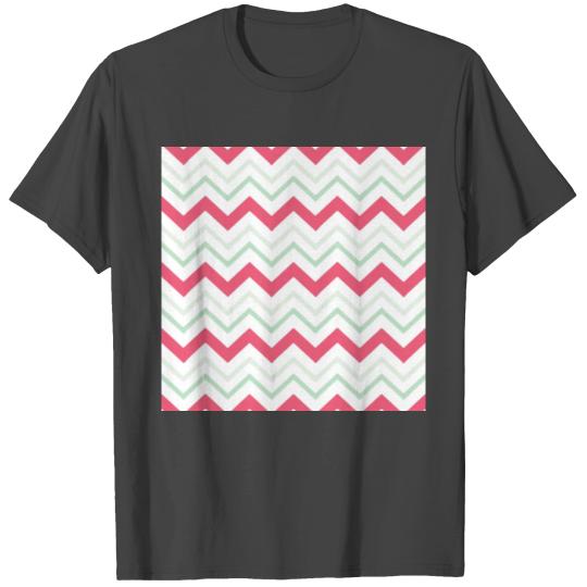 Pink Chevron Pattern T Shirts