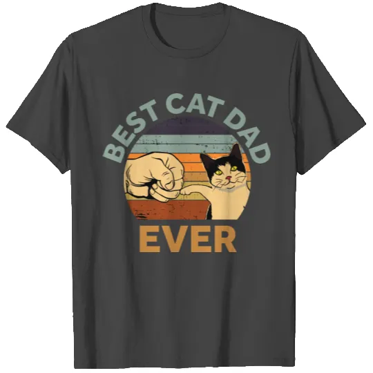 Best Cat Dad Ever Gift for Cat Owner Funny Cat T Shirts
