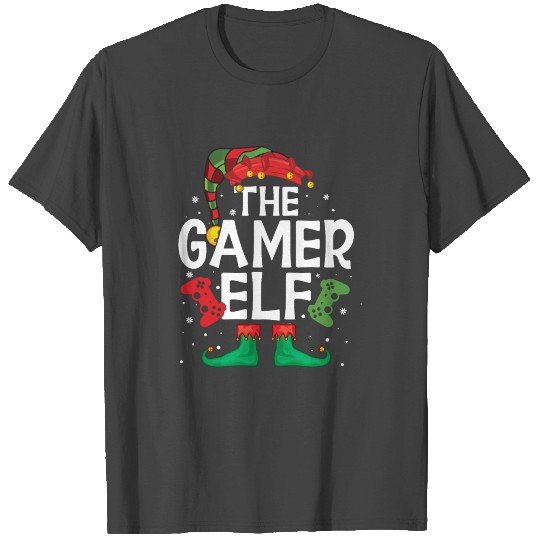 Gamer Elf Family Matching Group Funny Gift Pajama T Shirts