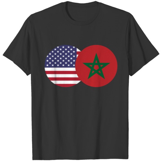 Morocco USA flag T-shirt