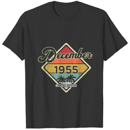 Vintage 65th Birthday December 1955 Sports Gift T-shirt