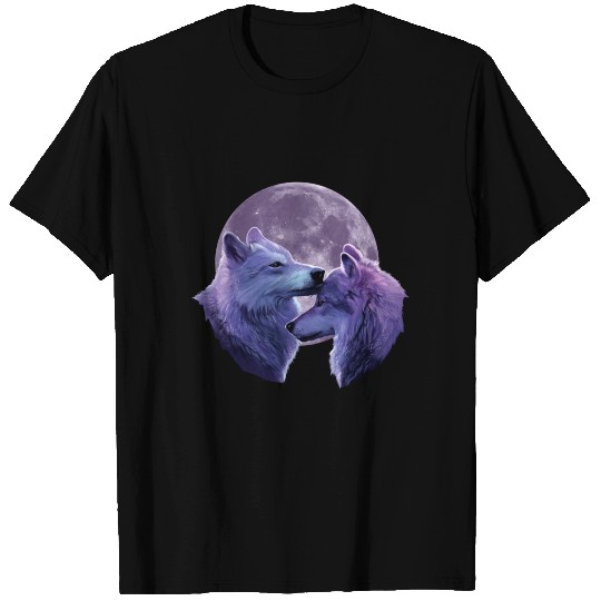 Wolf Violet Love T Shirts