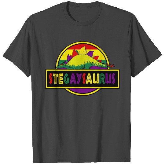 LGBT Stegaysaurus Rainbow Dinosaur T Shirts