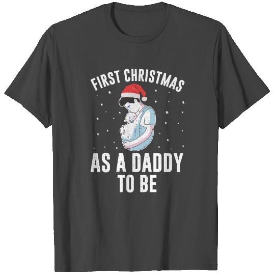 Christmas Daddy To Be Xmas Baby Announcement Gift T Shirts