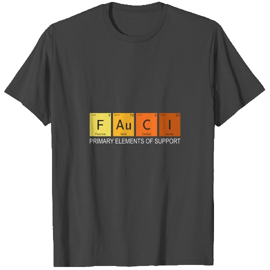 Fauci Elements Of Support Periodic Table Graphic T Shirts