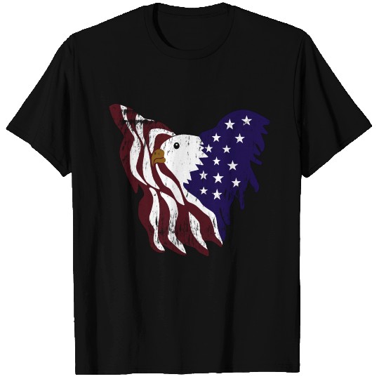 American Bald Eagle Distressed Look T Shirts