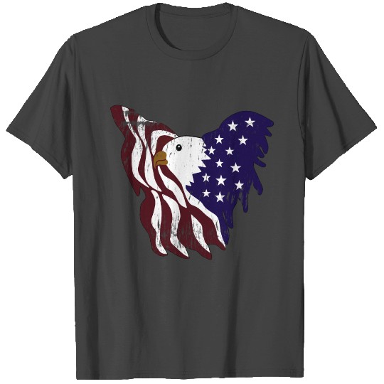 American Bald Eagle Distressed Look T Shirts