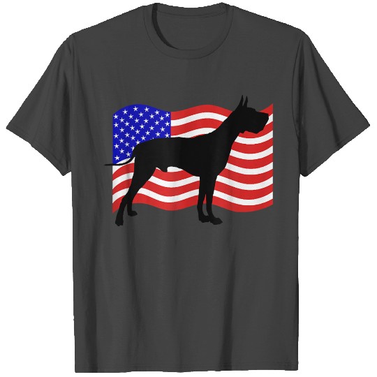 SRGDRR Great Dane USA Flag T Shirts