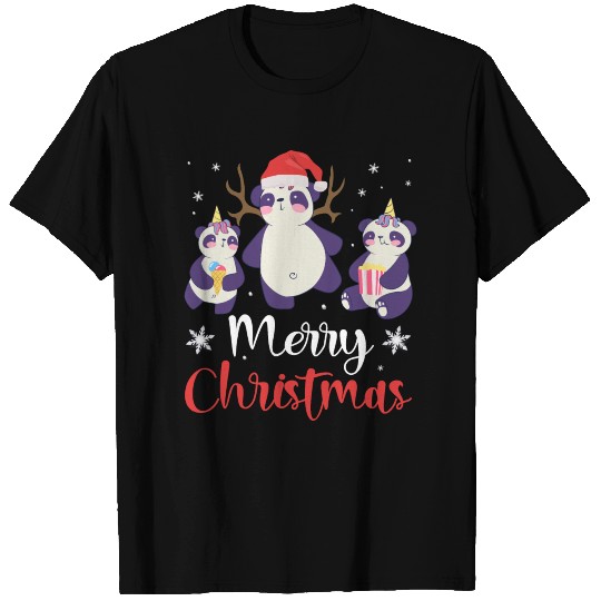 Christmas Merry Xmas Funny Panda Bear Lover Gift T Shirts