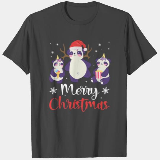 Christmas Merry Xmas Funny Panda Bear Lover Gift T Shirts