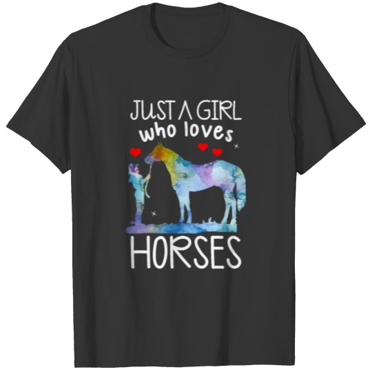 Just a Girl Who Loves Horses Women Riding Gifts T-shirt