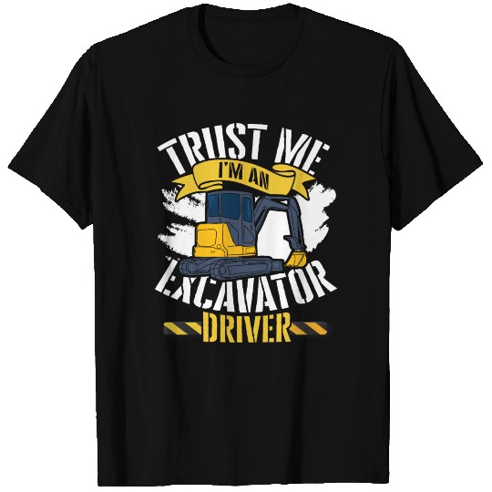 Excavator Civil Engineering Construction Work Road T Shirts