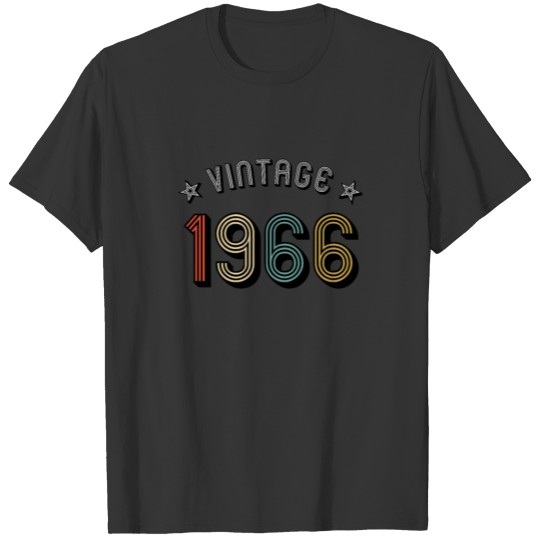 1966 vintage retro year of birth birthday T-shirt