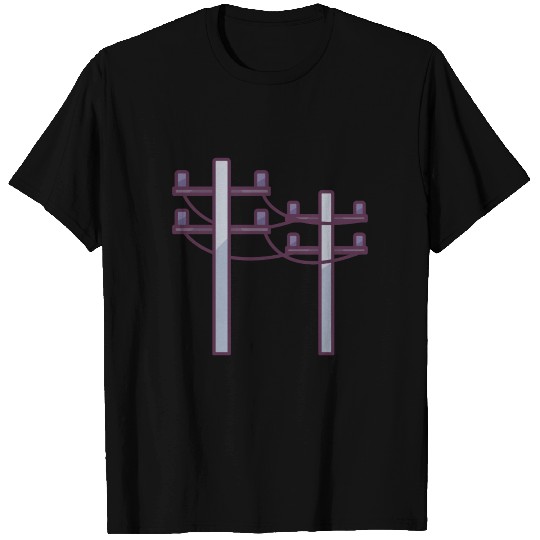 Two overhead power line T Shirts