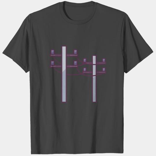 Two overhead power line T Shirts