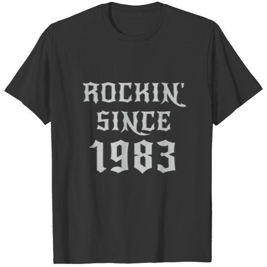 37 Year Old Classic Rock 1983 37th Birthday Gifts T Shirts