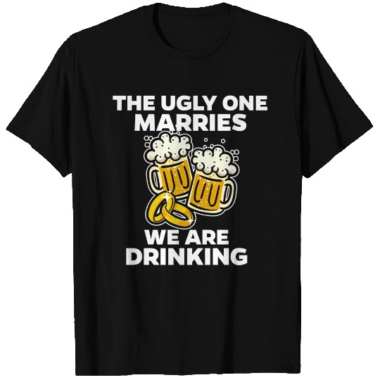 Bride Groom Drinking Bachelor Bachelorette Saying T Shirts