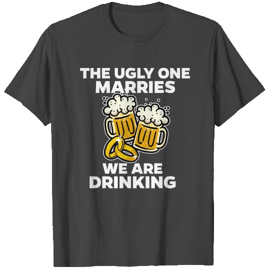 Bride Groom Drinking Bachelor Bachelorette Saying T Shirts